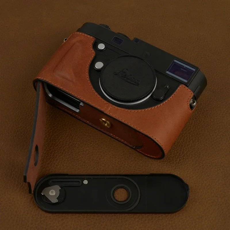 Handmade Genuine Leather Camera case Half Bag For Leica M240-P M240 M262 M246 TYP246 MM M-D ME With Battery Opening Door