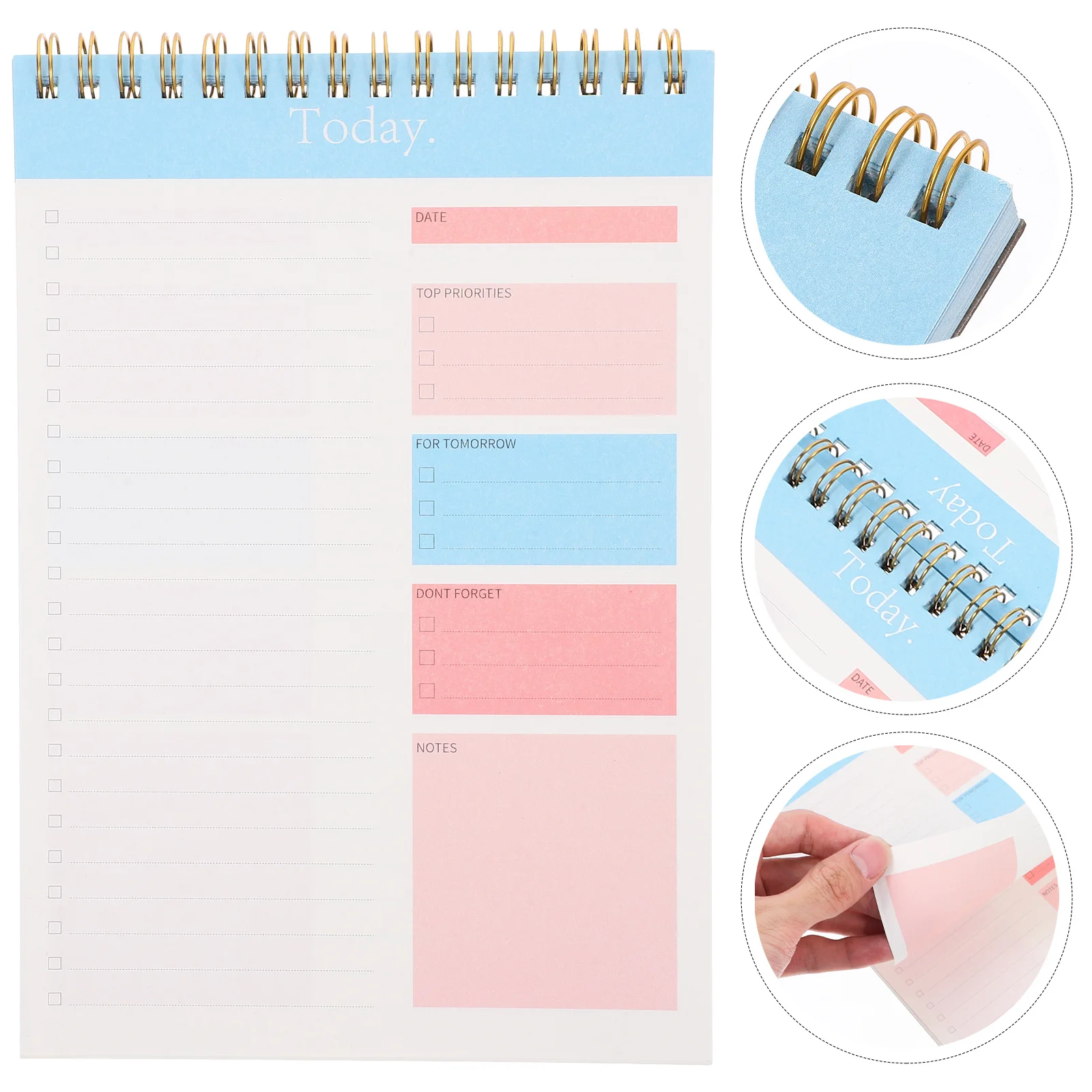 

50 Pages A5 Time Management Planner Daily Schedule Book for Work Productivity Clear Design Smooth Writing Schedule Book
