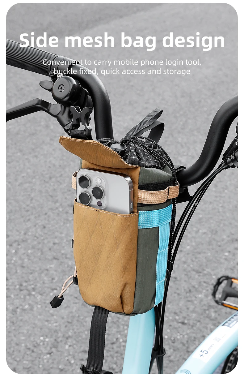 Regenfeste Retro-Fahrrad-Lenkertasche, wetterbeständige Fahrradtasche für Rennrad-Mountainbikes, Aufbewahrungstasche für Outdoor-Fahrradflaschen – Detail 4