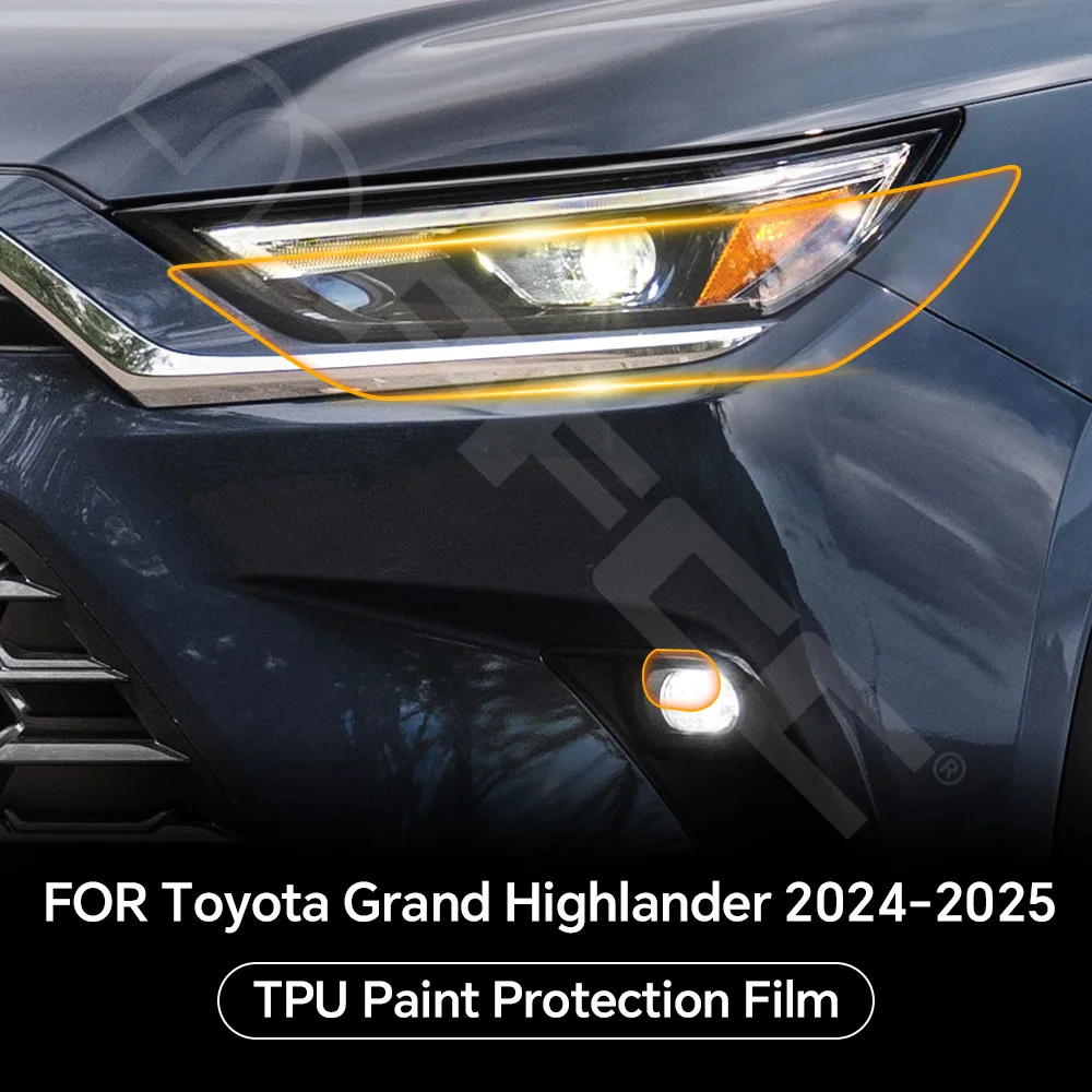 

Headlight Rearview B Pillars Door Handle TPU Protective Film For Toyota Grand Highlander 2024 2025 Pre-cut PPF Anti-Scratch Bra
