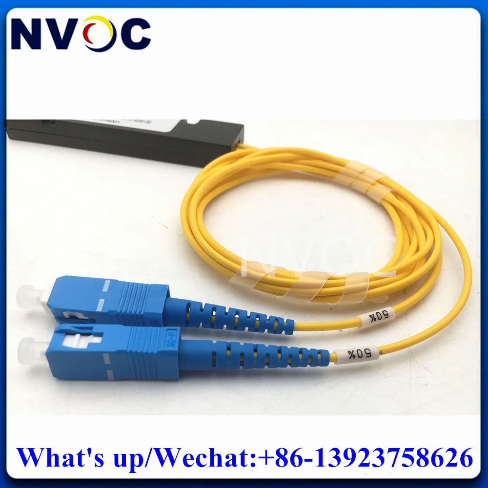 Imagem -03 - Acoplador da Caixa do Abs do Divisor 2way Fbt do Plc da Fibra Ótica com sc st fc Lcpc 10 Peças Gpon 1x2 1310 1550nm 40 60 2.0 mm 1m