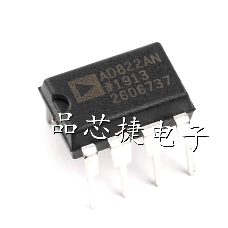 

1pcs/Lot AD822ANZ Marking AD822AN DIP-8 Single-Supply, Rail-to-Rail Low Power FET-Input Operational Amplifiers