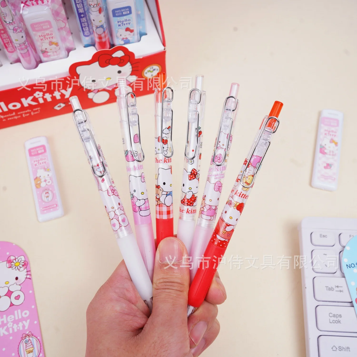 2/4pcs Hello Kitty Mechanical Pencil Set Cute Automatic Pencil Student Stationery