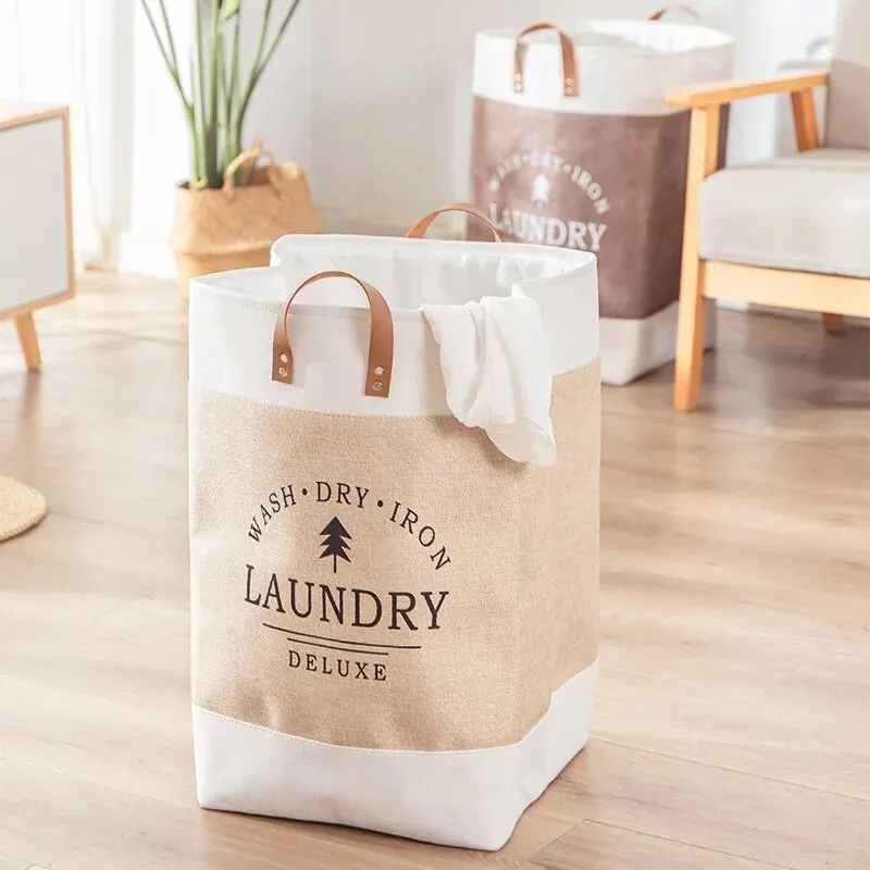 1Pc Large Capacity Laundry Basket Dirty Clothes Basket Fabric Laundry Basket Folding Storage Basket Household Storage Box