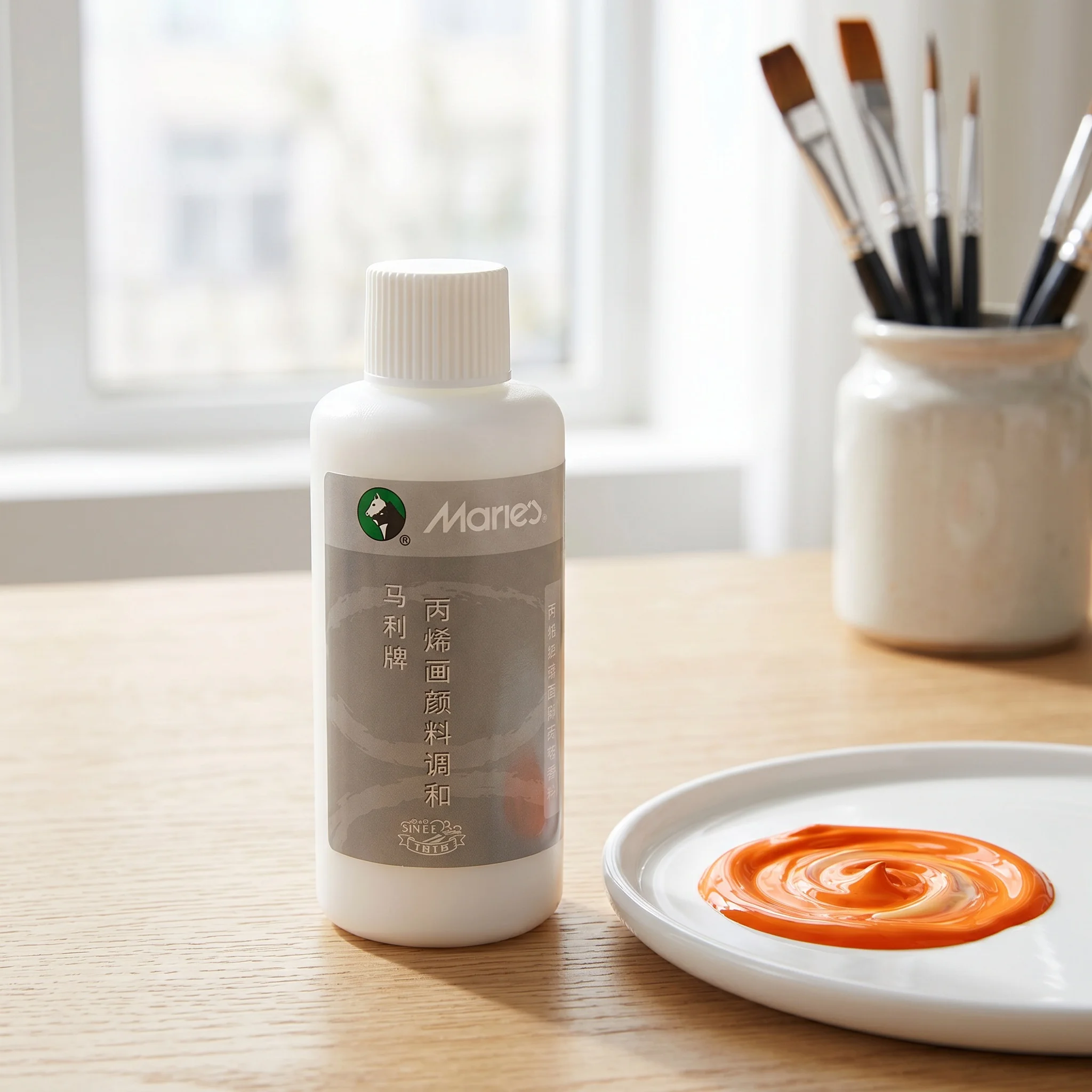 2pcs 100ML Marie's Acrylic Medium, Blends Paint Smoothly, Improves Fluidity and Gloss, Prevents Cracking