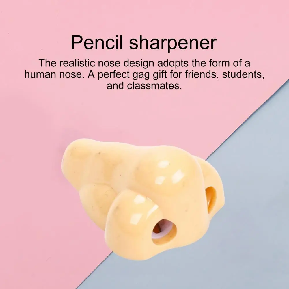 Classroom Pencil Sharpener Novelty Nose Pencil Sharpeners Realistic School Stationery Gift Compact Portable Pen for Kids