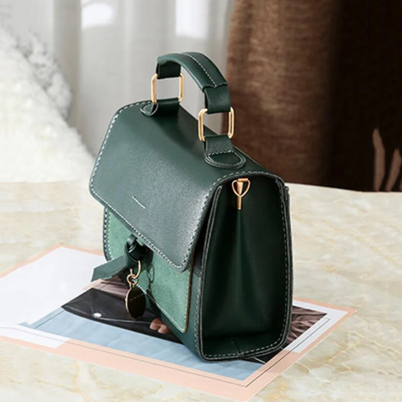 Fashion Shoulder Bag For Women PU Leather Crossbody Bag Design Lady Handbag Vintage Large Capacity Small Square Bag Lady Purse