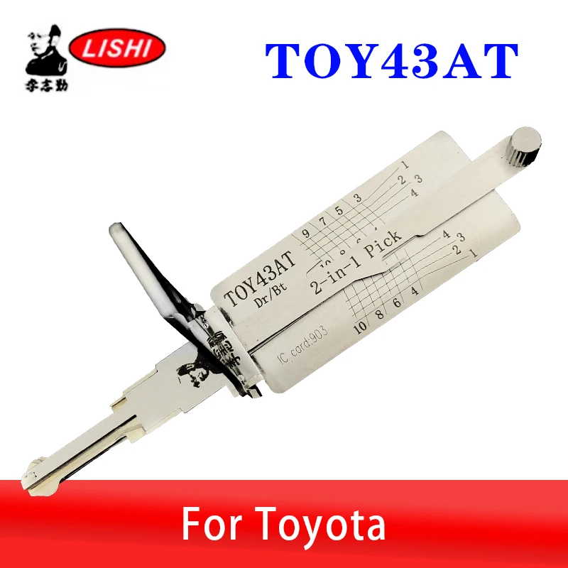 Original  TOY43AT LISHI 2in1 For TOYOTA Decoder Car Door Open tool Lock Pcik tool Locksmiths tool