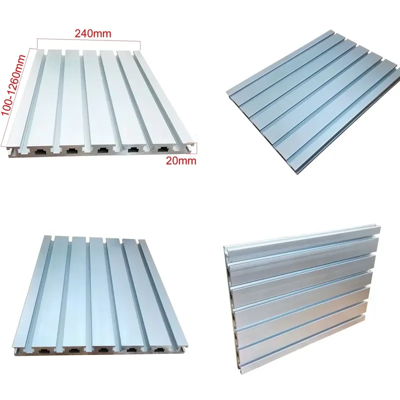 T Slot Aluminum Profile 20240 100mm 300mm 500mm 1000mm 1200mm Length 20x240mm Engraving Machine Panel CNC Parts DIY 3D