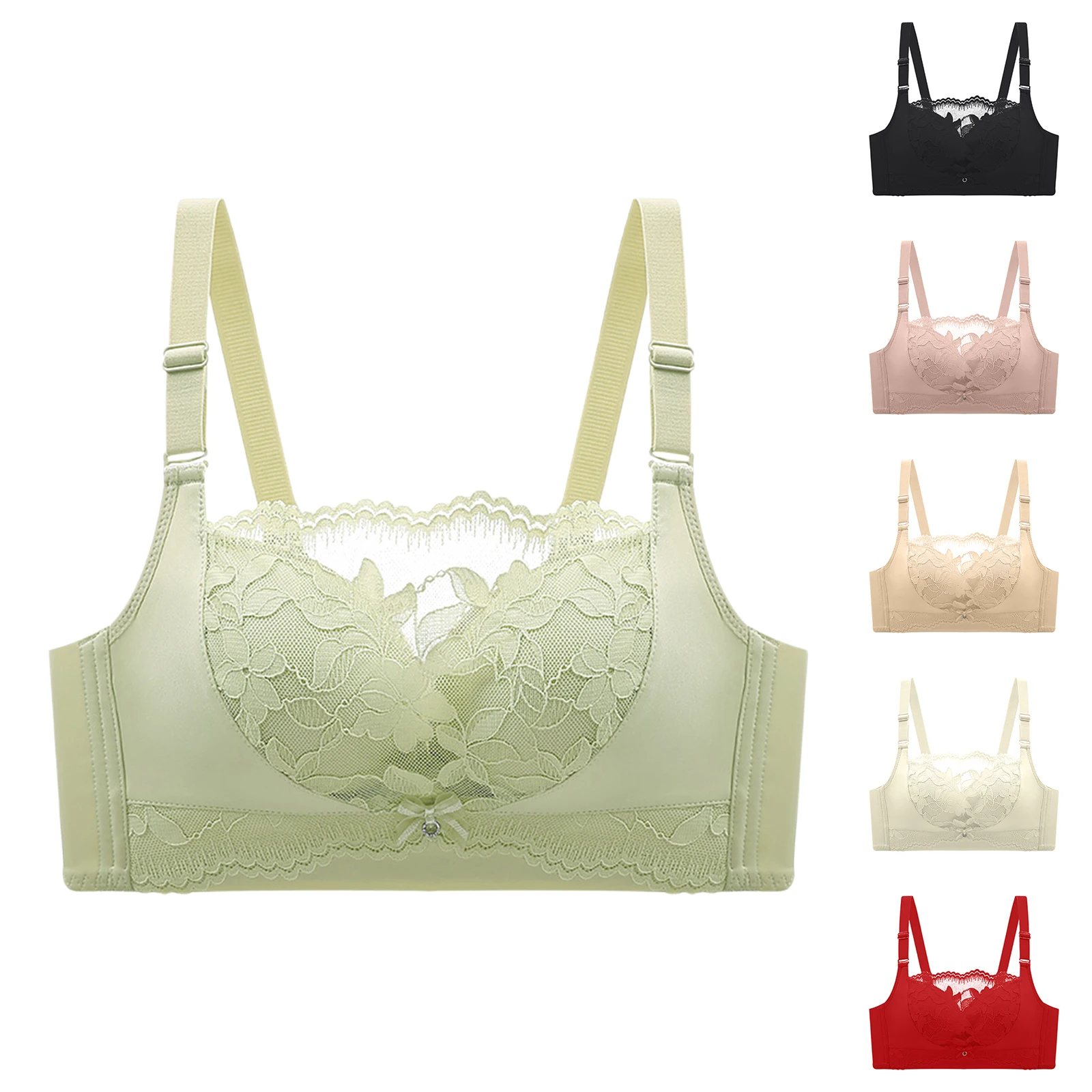 2025년형 두꺼운 주름 브라 여성용 심리스 속옷 편안한 노와이어 데일리 얇은 스포츠 속옷