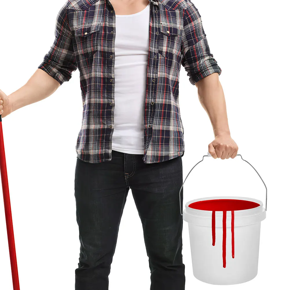

2pcs 4L White PP Paint Buckets with Lid Round Plastic Pigment Containers for Painting Storage Coating Handling