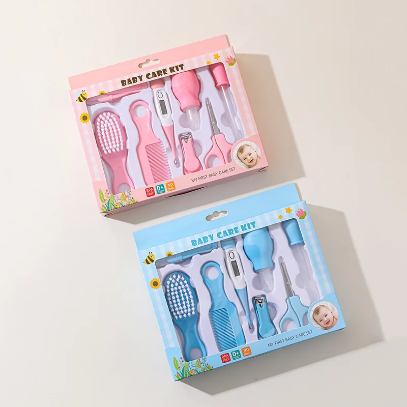 

Товары для ухода за младенцами: термометр для ванны, безопасная расческа с мягкой щетиной, набор для стрижки ногтей младенцев