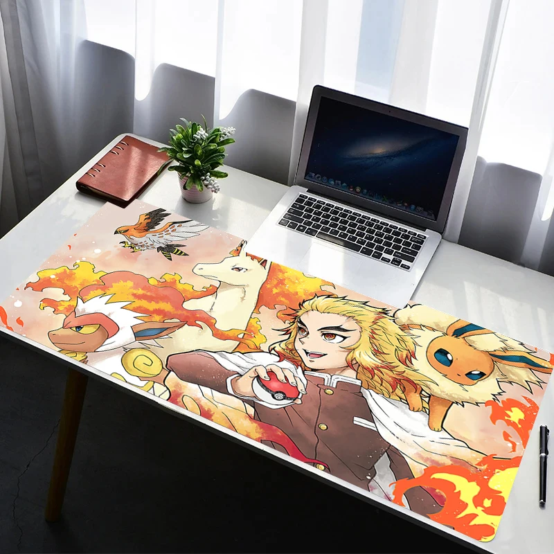 

Mouse Pad Office PC Gaming Accessories Keyboard Pad Anime Print Mousepad D-demon Slayer Rengoku Kyoujurou Laptop Desk Mouse Mat