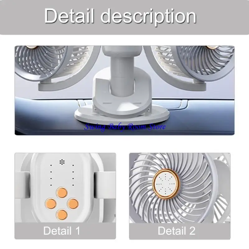 K1AD ANTUPTICAL FAN พัดลมพัดลมแบบ USB สำหรับการระบายความร้อนที่บ้านและสำนักงาน