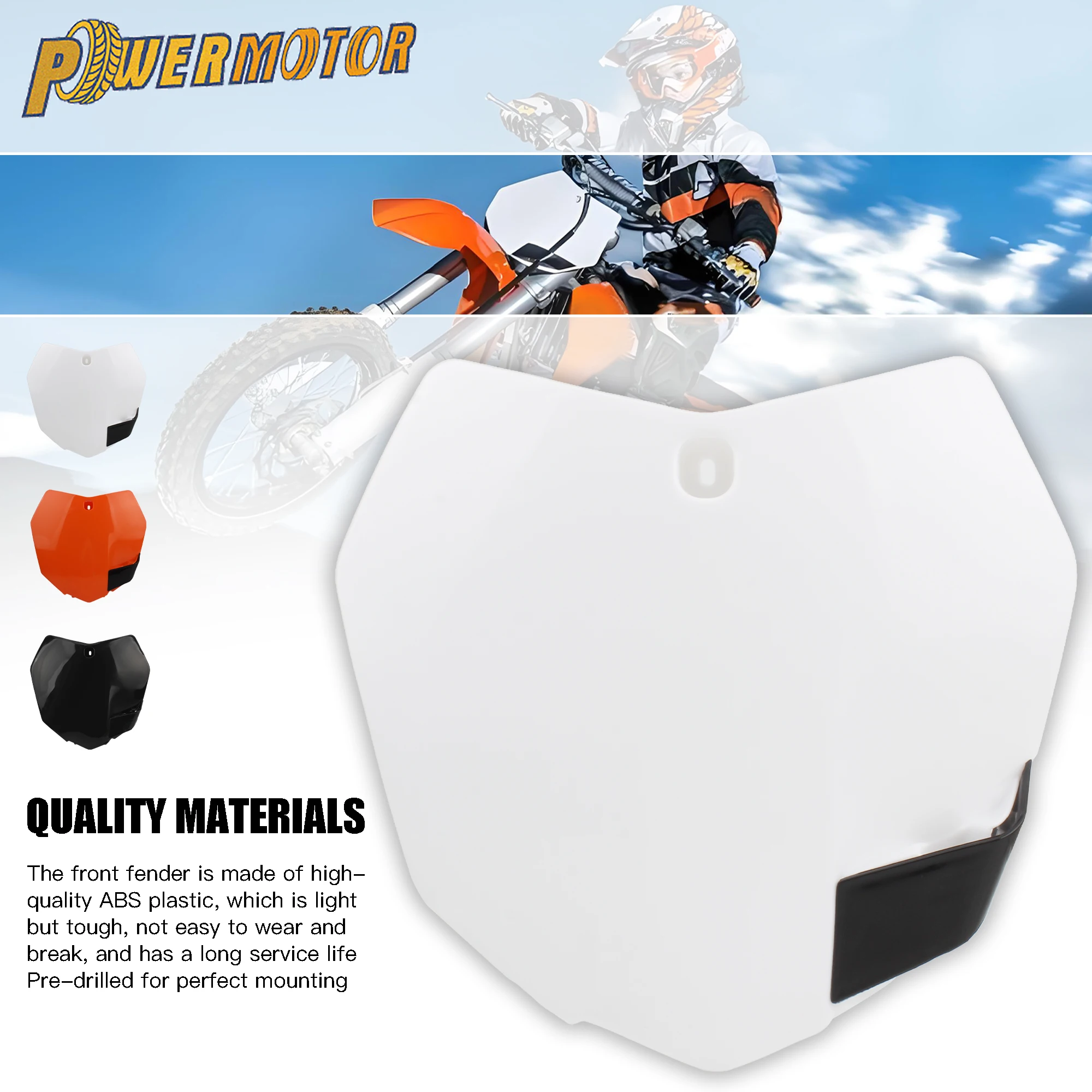 

For KTM Motorcycle Front Number Plastic Plate SX SXF XCF 125 250 350 450 2013 2014 2015 DirtBike Enduro Motocross Modified Parts