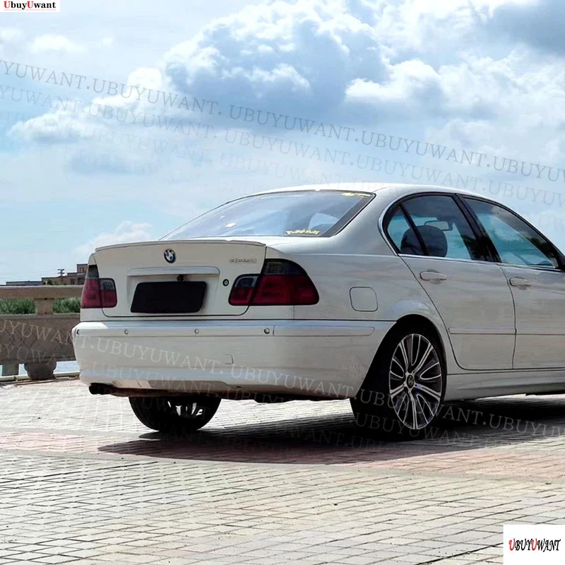 Spoiler posteriore per BMW serie 3 E46 Base Sedan M3 4-Door 1998-2006 Carbon Look Trunk Lip Roof Wing accessori per auto E46 Spoiler