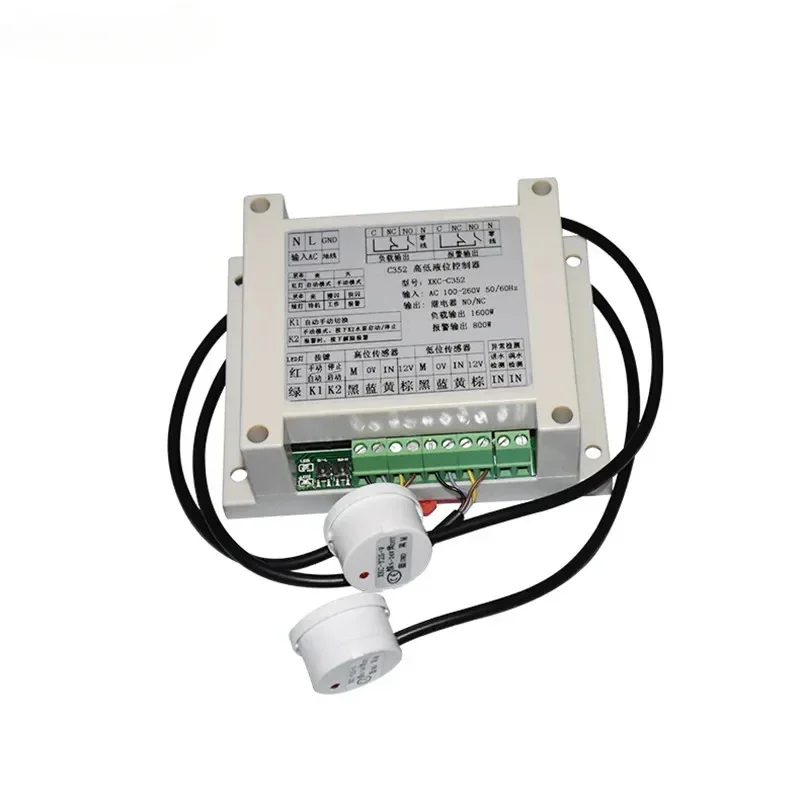 Controlador de nivel alto y bajo, válvula interruptor flotador tanque C352, relé PLC, Sensor nivel agua con 1/2/3 Módulo Sensor