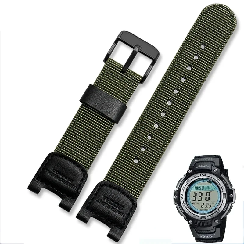 Notch Canvas Watch bracelet Water Resist Nylon Strap For C-asio SGW-100-1V SGW-200 100B GW-3500B 3000B Watchband G Shock band