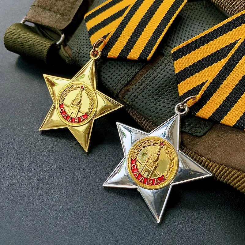 CCCP Badge Order of Glory of The Soviet Union Military Fan Collection Russian Medal of Honor Decoration Crafts