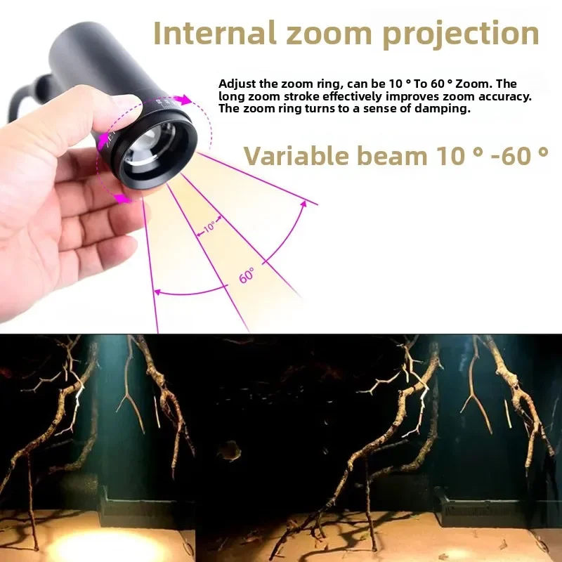 Zetlight S1 Zoom Lens Aquarium Light South America Scenery 9W Water Plant Native Stream Lamp WiFi APP control for fish tank