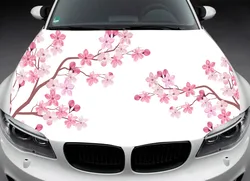 Japanese Cherry Blossom Vehicle Painting Dear Manga Hood Sticker Packed Car Front Universal Anime Peach Blossom Head Decal