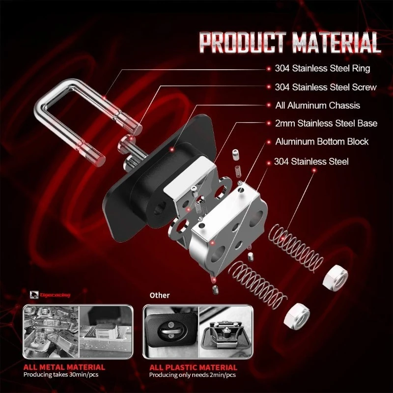 ربطة عنق للأسفل، سرير شاحنة قابل للسحب، الجانب العلوي على شكل حرف D، جميع المعادن متوافقة مع 1995-2018 Ram 1500 2500 3500، وليس لـ 2019+ Mod #3