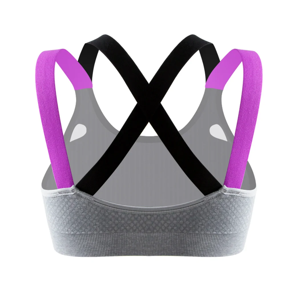 

1Pcs Sports Bra Beautiful Back Sleeveless Lightweight Fashion Camisole Yoga Fitness Bra Without Underwire Grey M