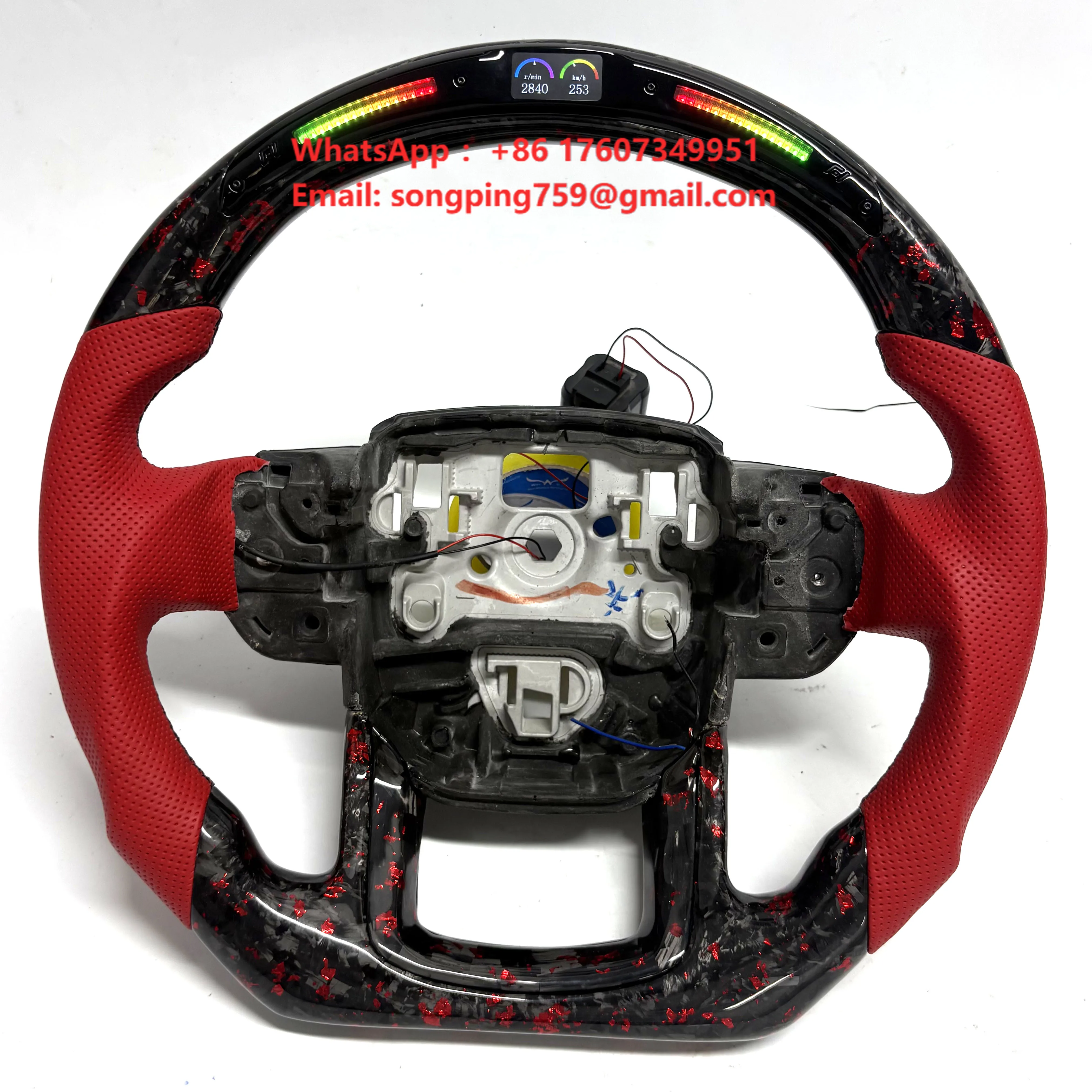 Customized Forged Carbon Fiber Steering Wheel for Land Rover Range Rover Evoque Freelander 2 Discovery