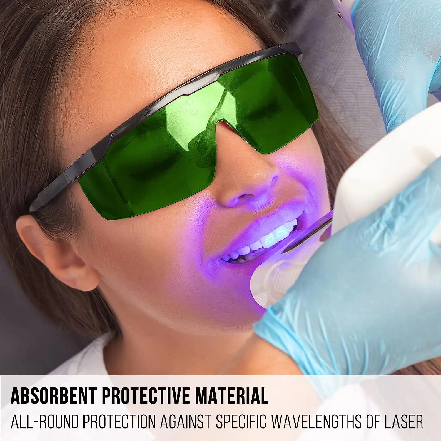 Laser Safety Glasses IPL 200-2000nm Eye Protection for Laser Hair Removal Treatment, Laser Engraving Machine Protective Goggles