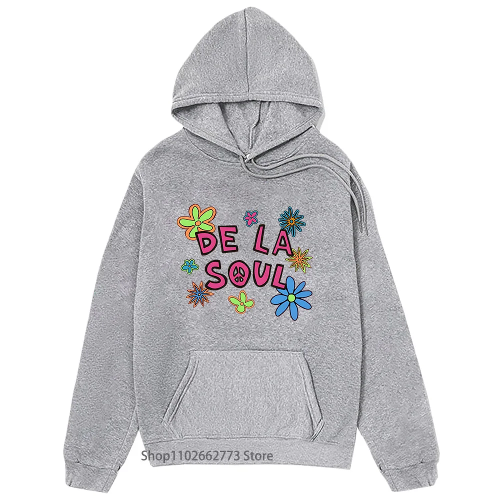 De La Soul Pattern Hoodie Cute Anime Sweatshirts Women Kawaii Aesthetic Sudaderas Autumn Winter Clothes High Street Men Pullover