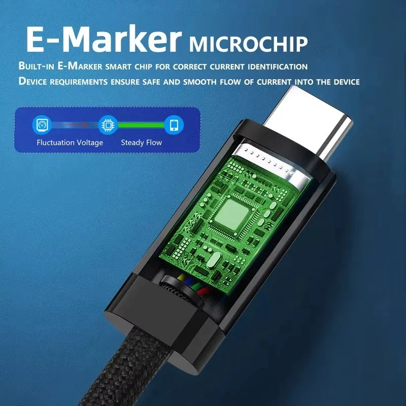 Thunderbolt 4 USB C Cable Full Function 40G 8K 60Hz Video USB Type C 100W 5A Fast Charging Data Cable for Macbook Hard Disk