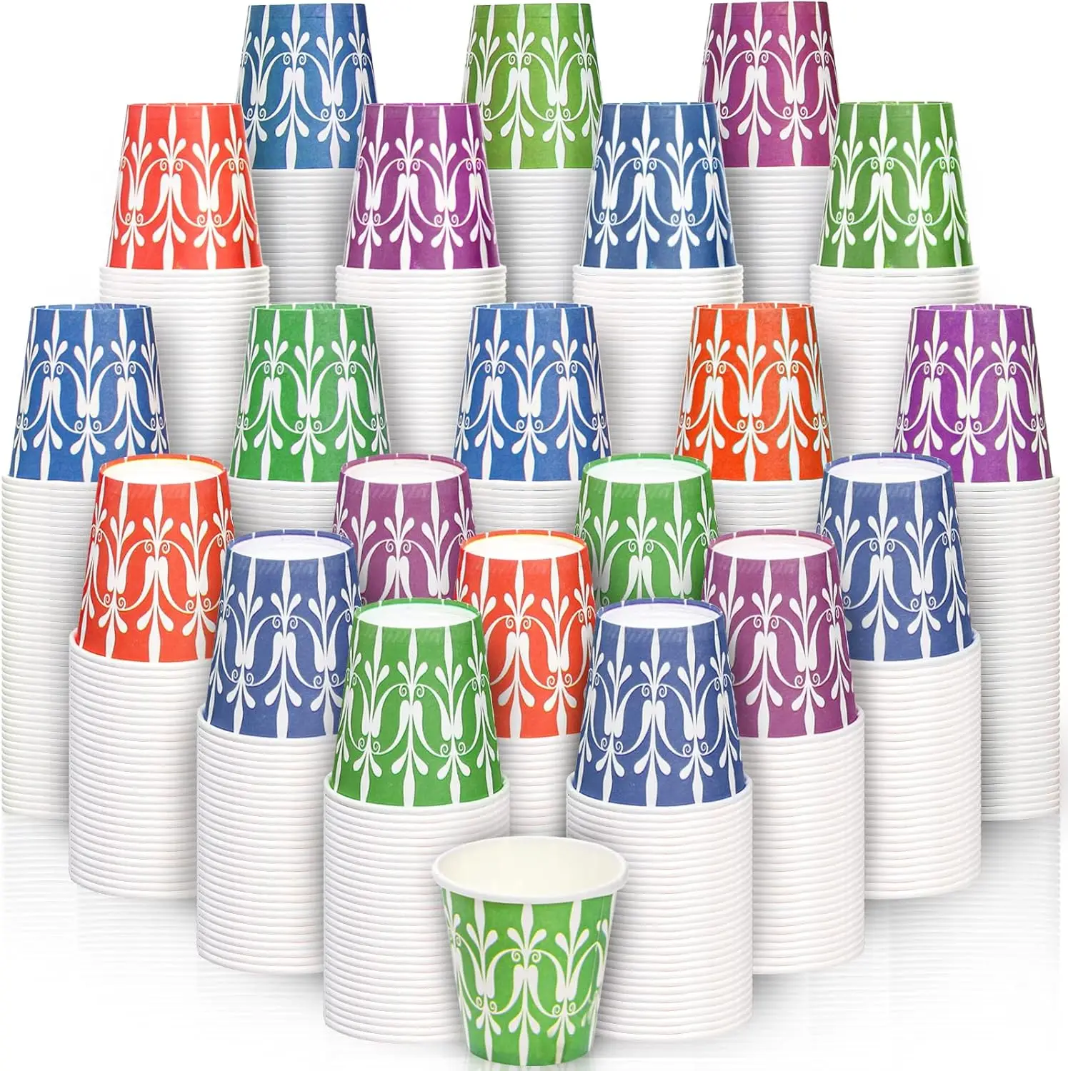 

800 Pack 2 oz Disposable Bathroom Cups, Colorful Small Mouthwash Cup, Multicolor Espresso Cup, Snack Cups for Bathroom,