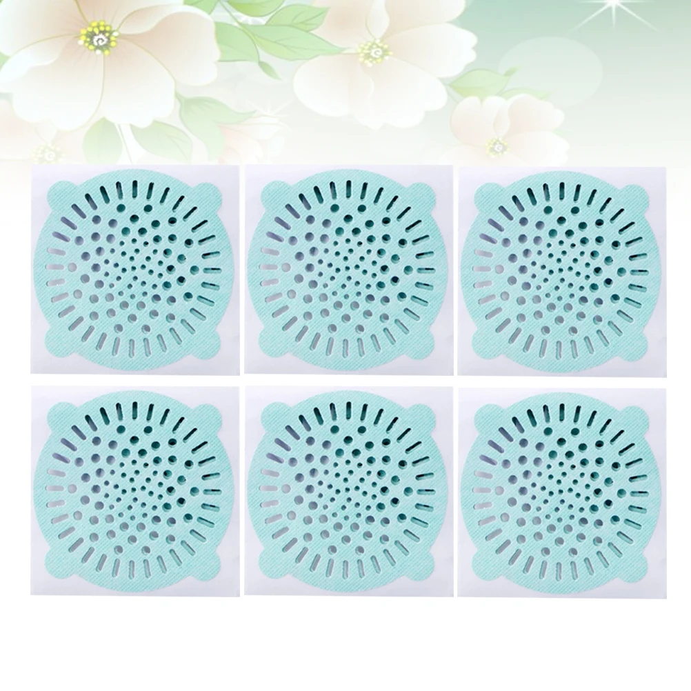 

20 шт. одноразовых самоклеящихся фильтров-наклеек для слива, предотвращающих засорение, для раковин, ванных комнат, напольных сливов, нетканые, мелкоячеистые