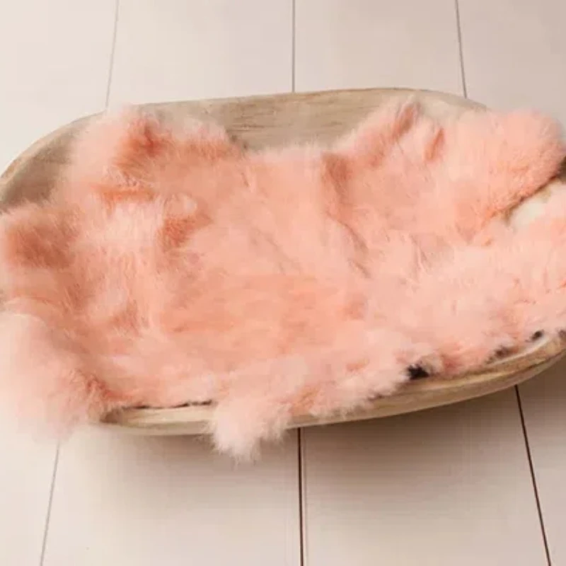 Rabbit Fur For Babies Baby Girl Birth Newborn Photography Props Blankets Accessories New Born Photo Shoot Background Blanket