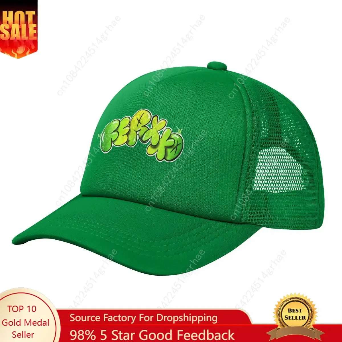 

Feid Ferxxo Logo Trucker Hat Unisex Sport 90s Rapper Hat Sun Caps Dad Hat Adjustable Polyester Mesh Baseball Cap Summer
