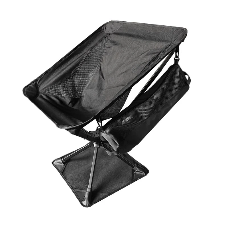 

Outdoor folding chair heightened moon chair camping 360 degree rotating portable beach chair
