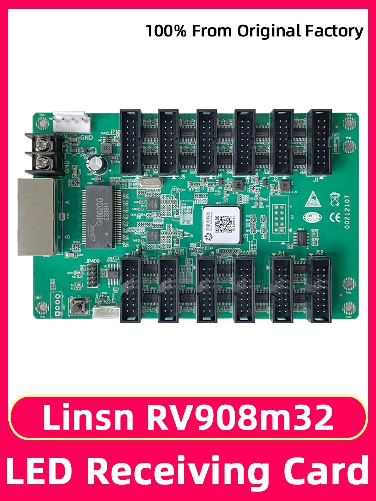 

Linsn RV908m32 Receiving Card Video Wall Controller LED Display Screen RGB Matrix HBU75 Full Color Module Control card