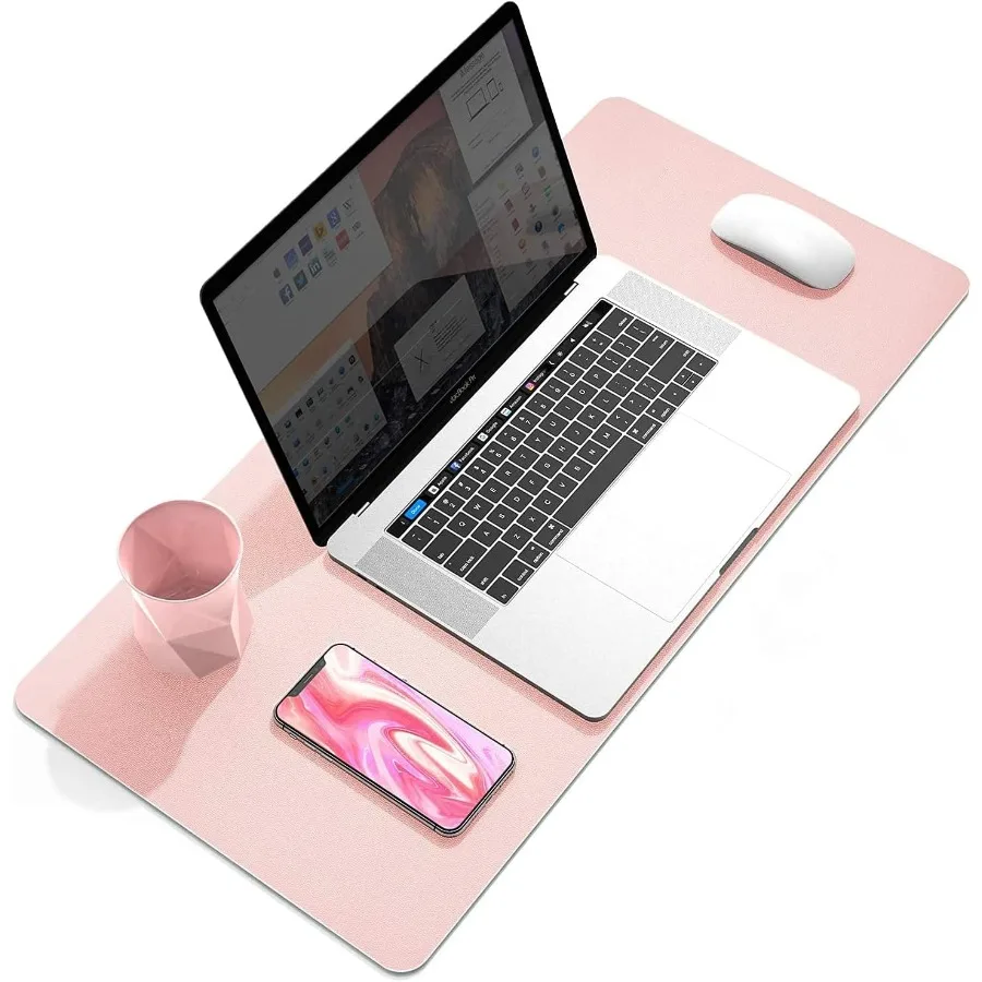 

Desk Pad Desk Mat 23.6 x 13.7 Ultra Thin Waterproof PU Leather Desk Blotter Laptop Leather Desk Pad Protector for Keyboard and