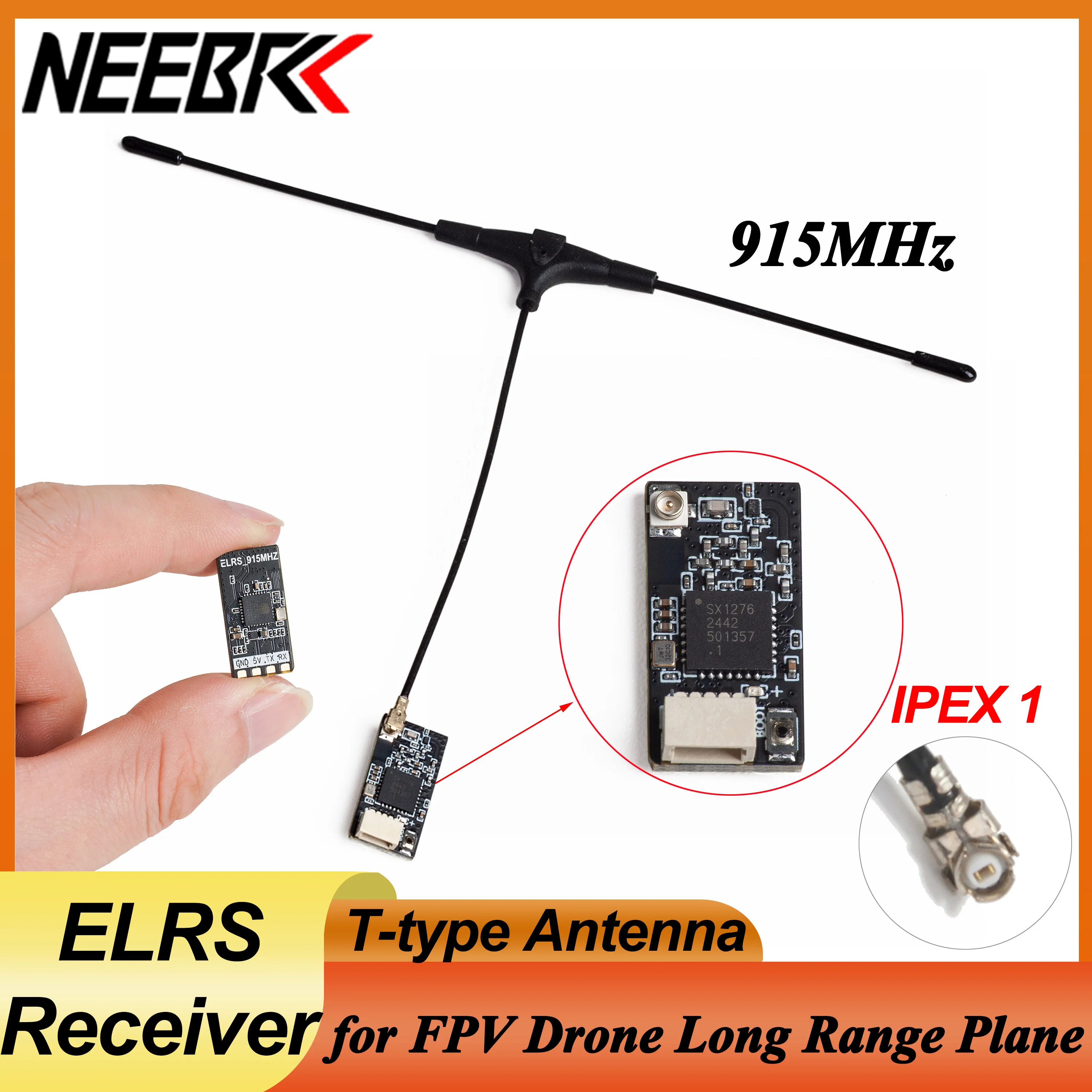 

NEEBRC ELRS 915 МГц RX Мини-приемник ExpressLRS дальнего действия IPEX 1 для FPV Дрон дальнего действия Квадрокоптер Мультикоптер Фристайл DIY