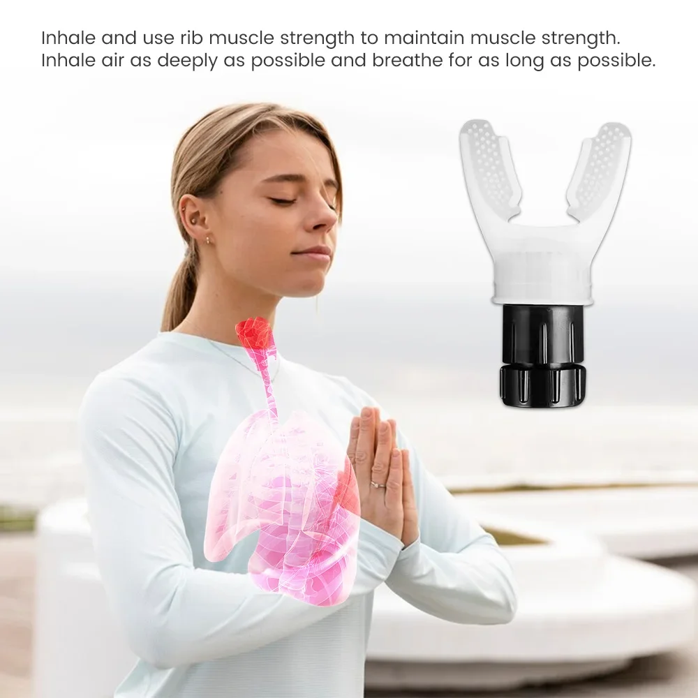 Breathing Trainer Exercise Lung Trainer Silicone Mouthpiece Exercise Training Equipment for Household Healthy Care Accessories