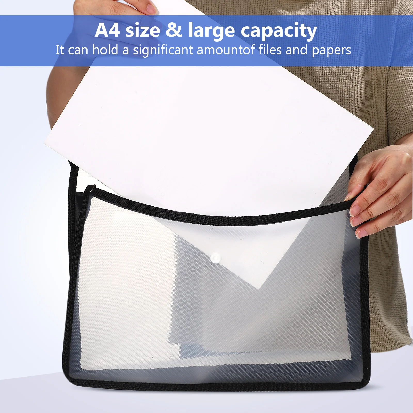 7 Pcs Folders Document Bag Button File Envelopes Organizer Wallet Letter 3350X2500X100CM Expandable Size Travel