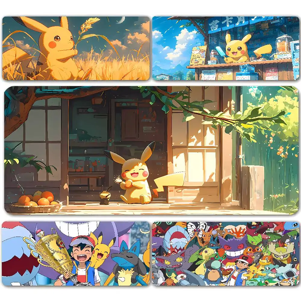 Pokemon Glaceon Gaming Mouse Pad Large Desk Mat 2MM Stitched Edge Keyboard Pad Non Slip Rubber Base Office Table Mat