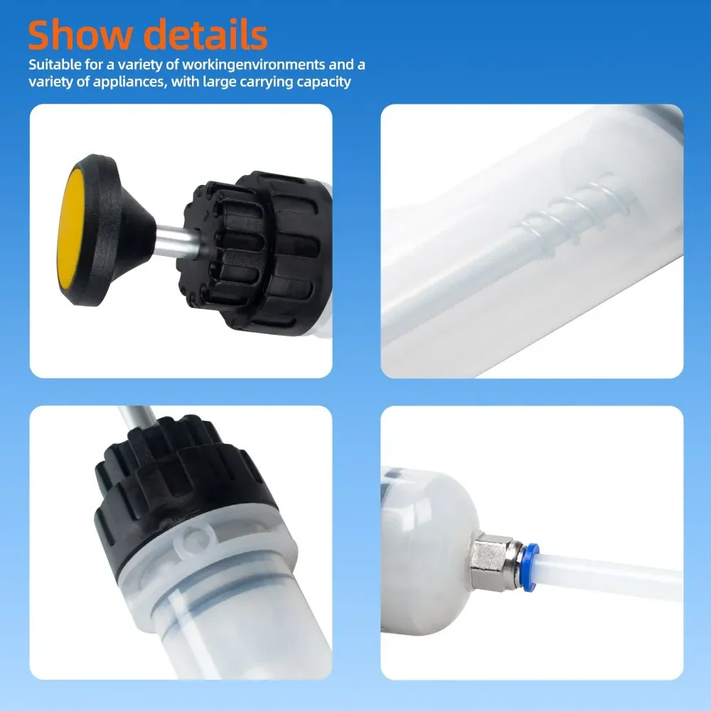 Oil Syringe Pump Syringe Liquid Extractor Automobile Fuel Transfer 200/500/1500ML Large Capacity Brake Fluid Engine Cooolant