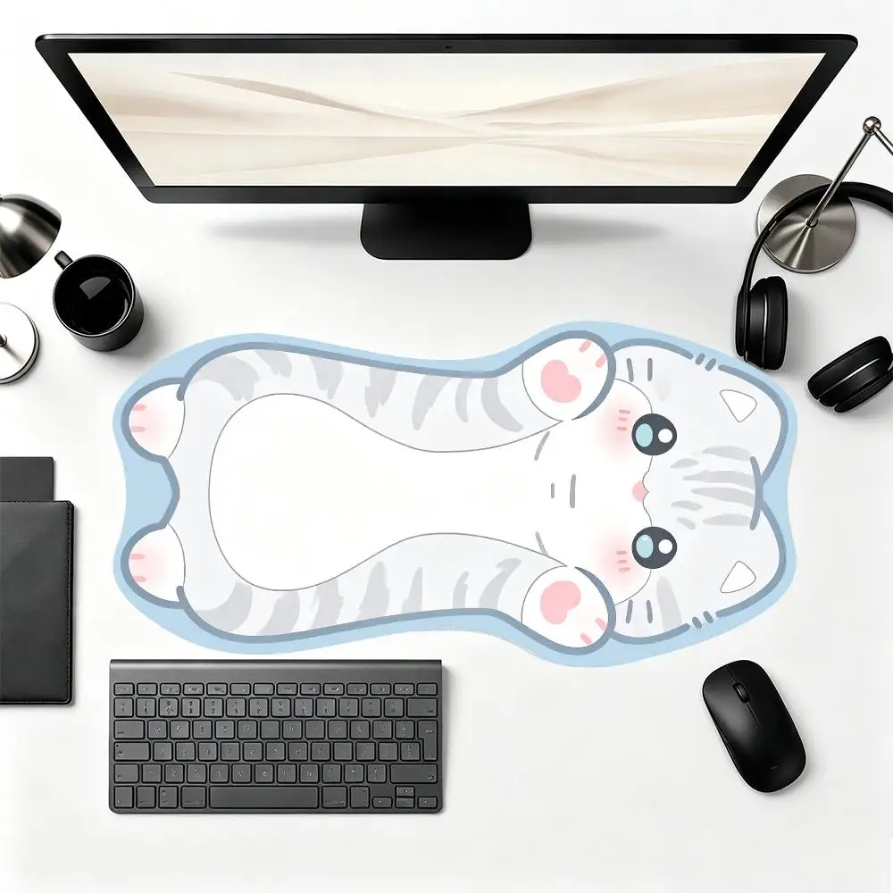 Sweet Black And White Cat Special Outline Mouse Pads Suit Laptop Games Bedroom Learning Mat