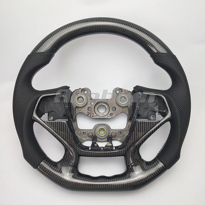 Carbon Fiber Steering Wheel With Perforated Leather Customized High Quality For Hyundai Sonata 2015 2016 2017