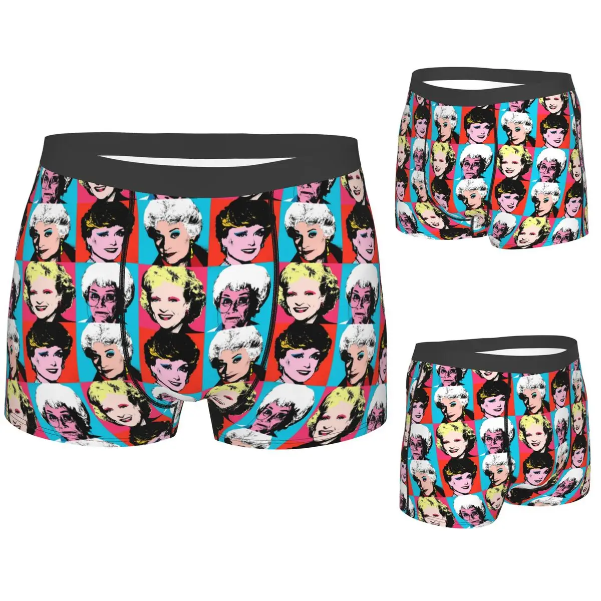 

Boxer Underpants Shorts Golden Warhol Girl Panties Men's Breathable Underwear for Homme Man Boyfriend Gift