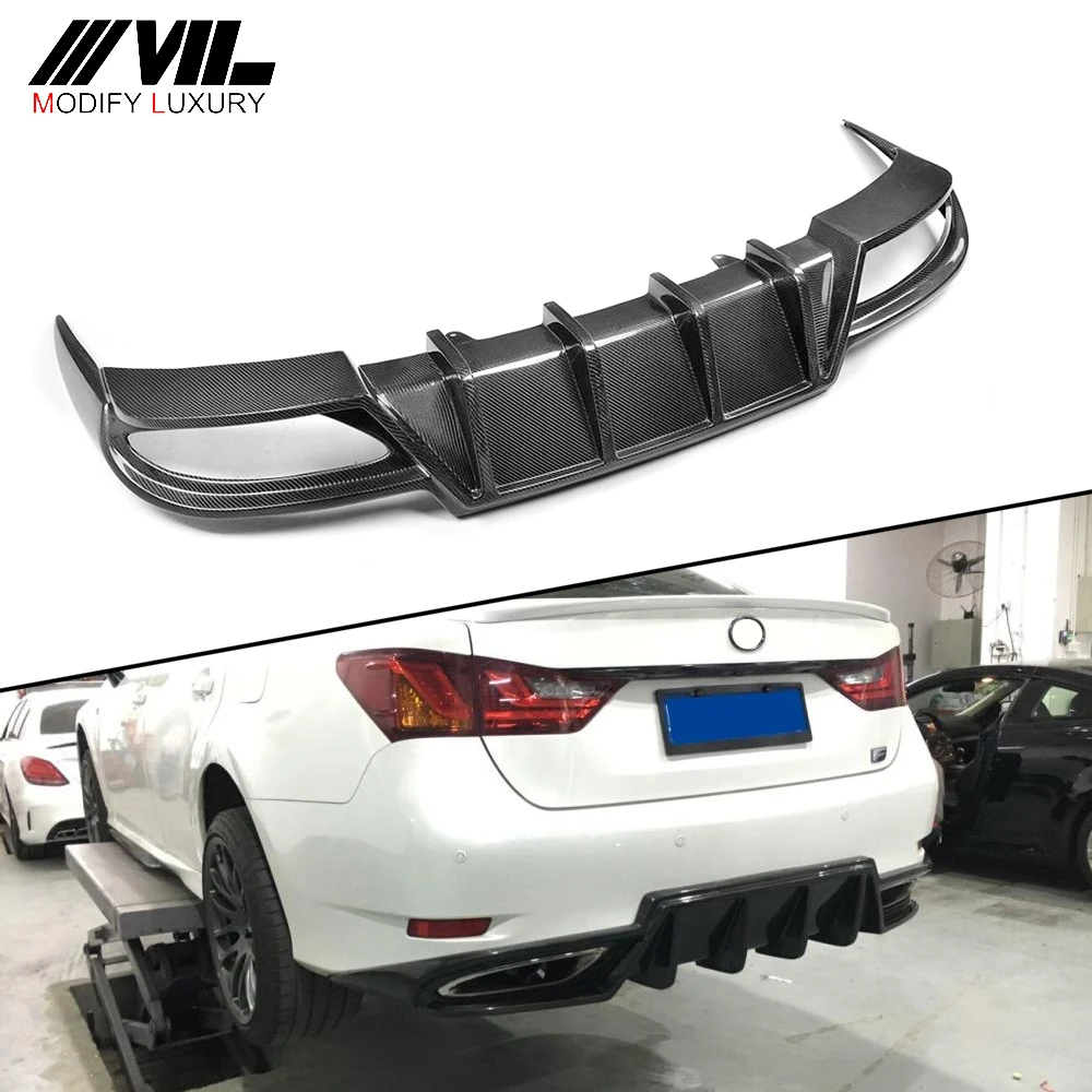 

Modify Luxury Carbon fiber Rear Diffuser for Le-xus GS350 F Sport Bumper Only 13-15