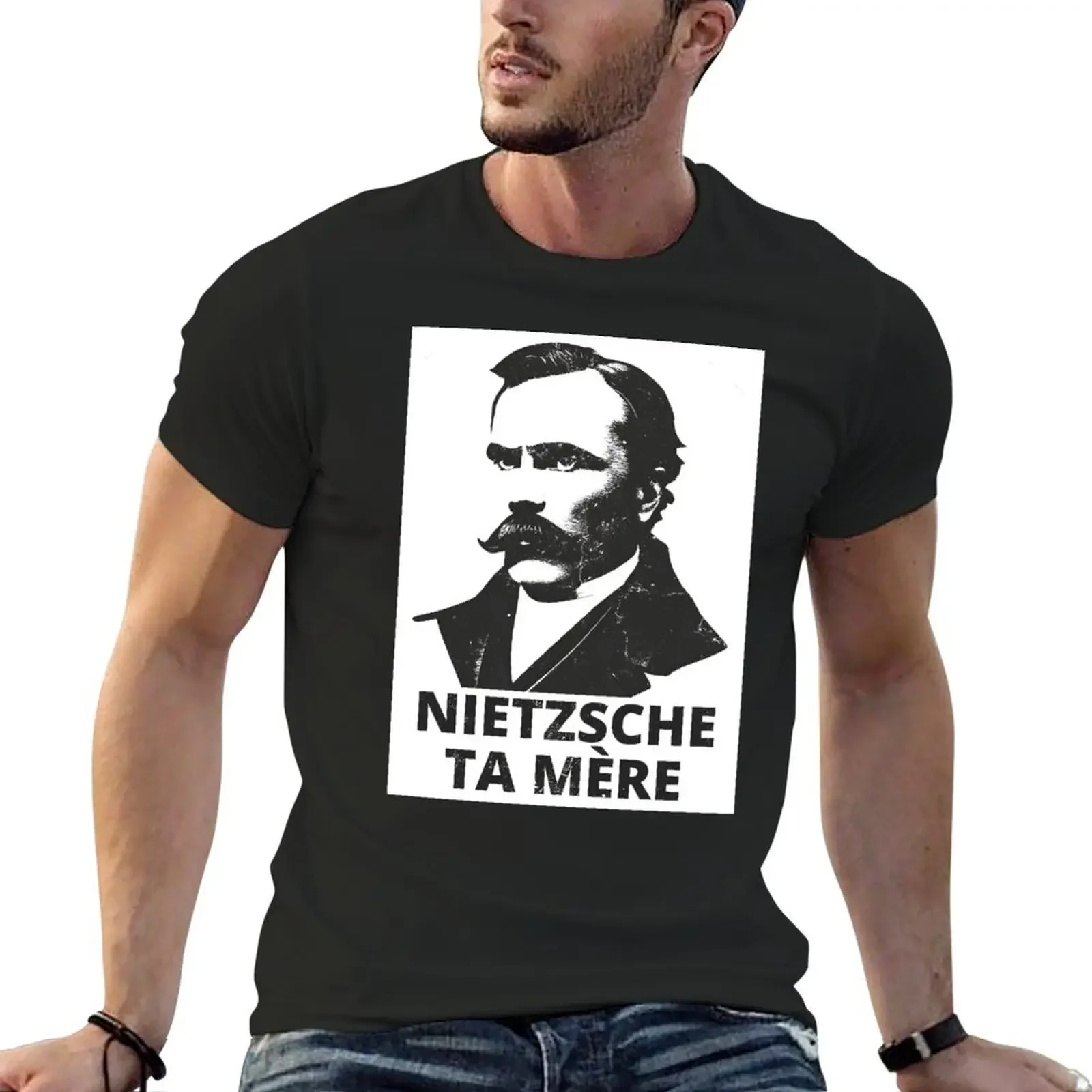 

Nietzsche Ta Mère T-Shirt graphic tee shirt summer top vintage anime shirt designer shirts designer t shirt men