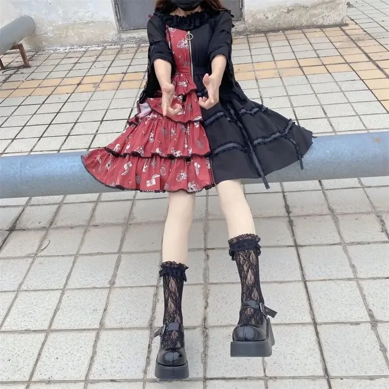 Mulheres sexy rendas malha bonito lolita meias de fibra mista estiramento elasticidade tornozelo fio líquido fino japonês oco para fora kawaii tornozelo meias