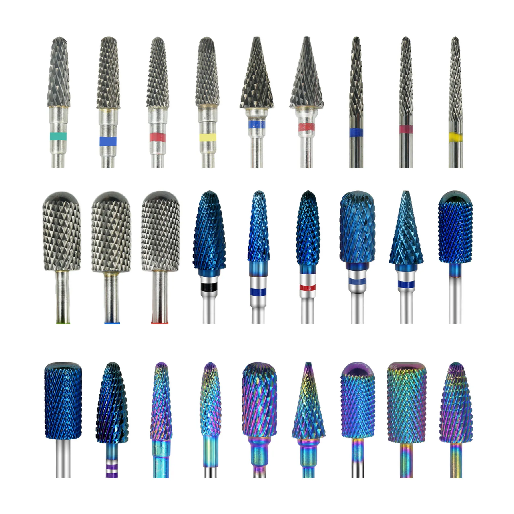 1Pcs Carbide Tungsten Nail Drill Bit Rotate Burr Milling Nail Cutter Bits Electric Drill Machine For Manicure Pedicure Tools